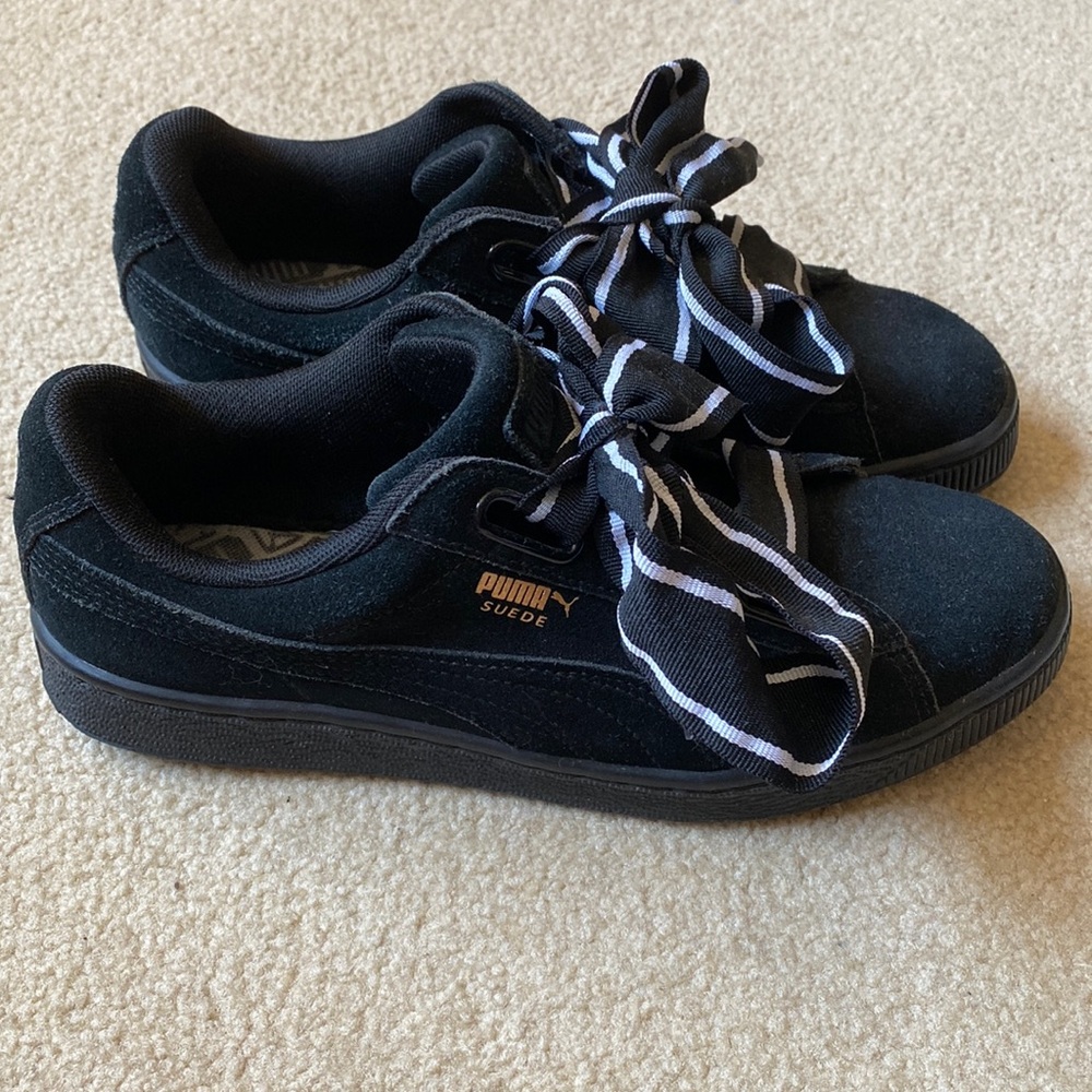 Puma Basket Black Suede Sneakers